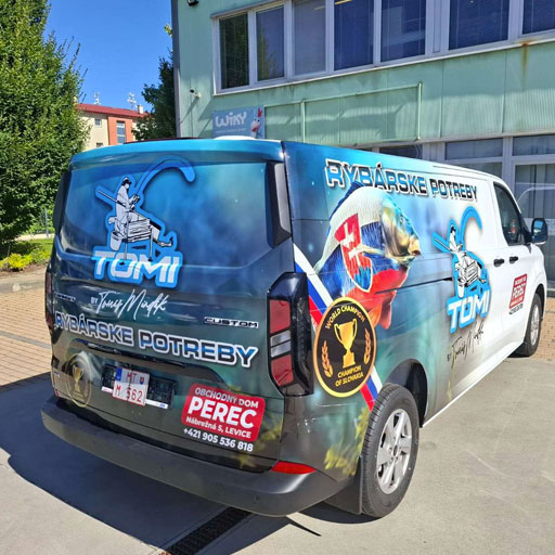 Reklamný polep dodávky