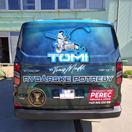 Reklamný polep dodávky