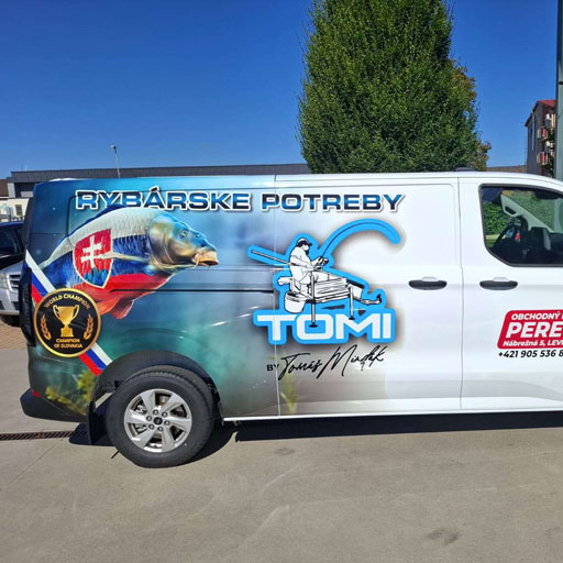 Reklamný polep dodávky